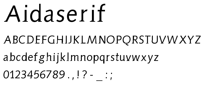 Aidaserif font