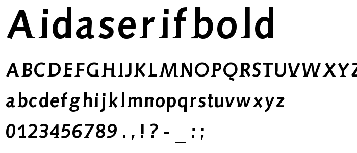 Aidaserifbold font