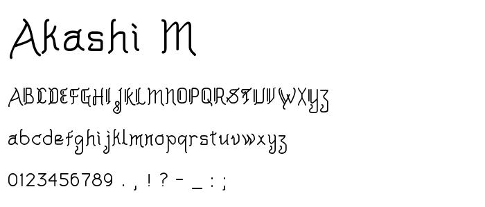 Akashi_M font
