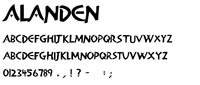 Alanden font