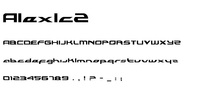 Alexlc2 font
