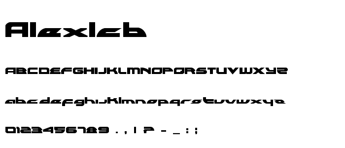 Alexlcb font
