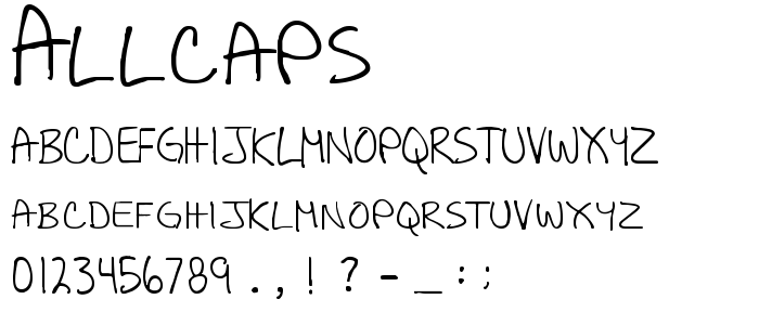 Allcaps font