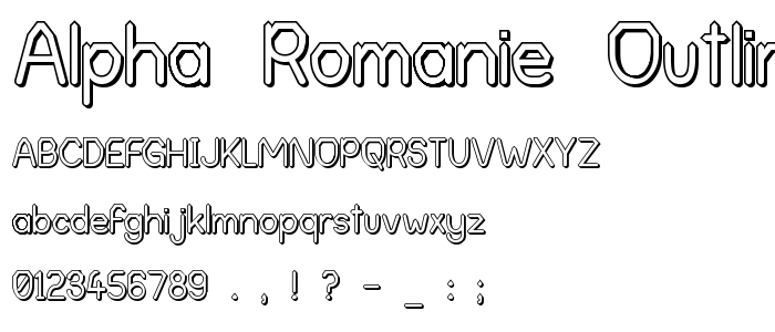 Alpha_Romanie_Outline_G98 font