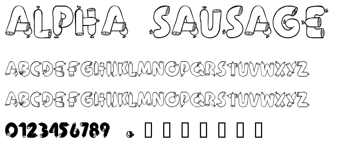 Alpha_Sausage font