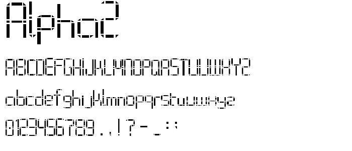 Alpha2 font