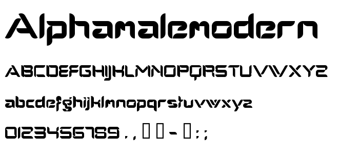 Alphamalemodern font