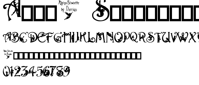 Alpha_Silouette font