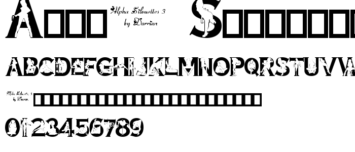 Alpha_Silouettes_3 font