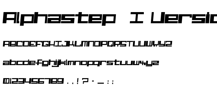 Alphastep__I_Version font