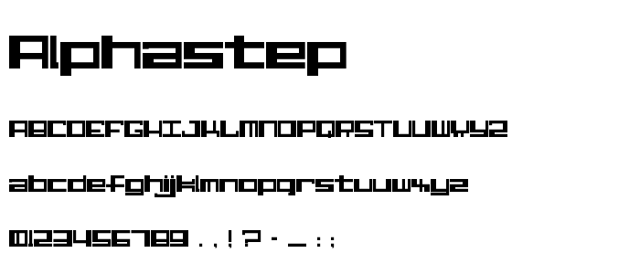 Alphastep font