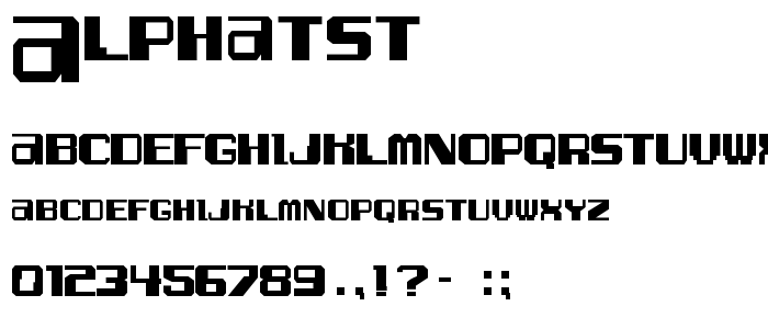 Alphatst font