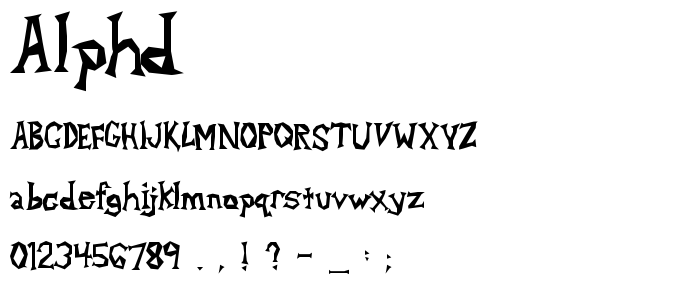 Alphd font