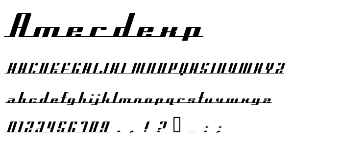 Amerdexp font
