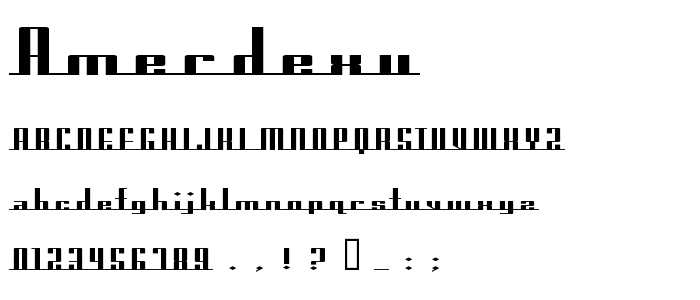 Amerdexu font