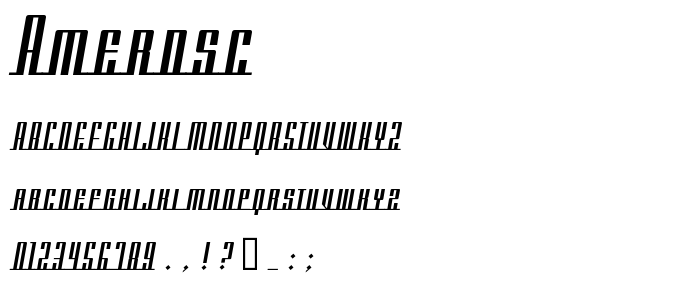 Amerdsc font