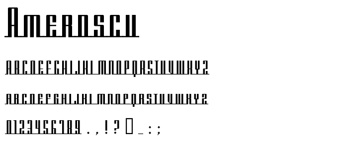 Amerdscu font