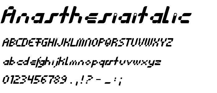 Anasthesiaitalic font