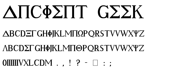 Ancient_Geek font