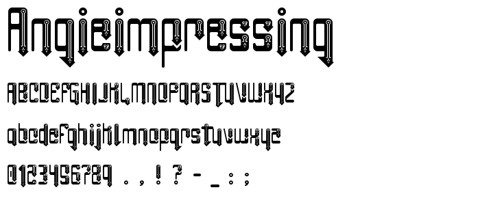 Angieimpressing font