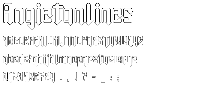 Angietanlines font