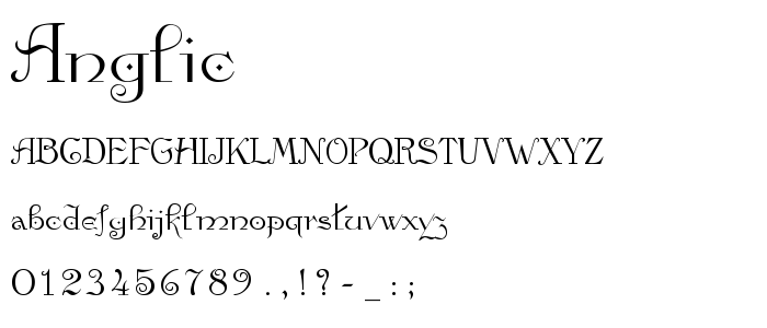 Anglic font