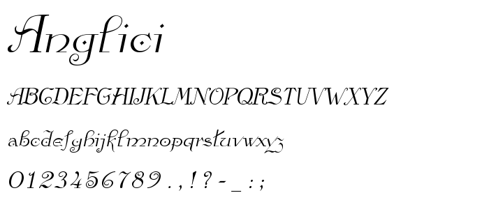 Anglici font