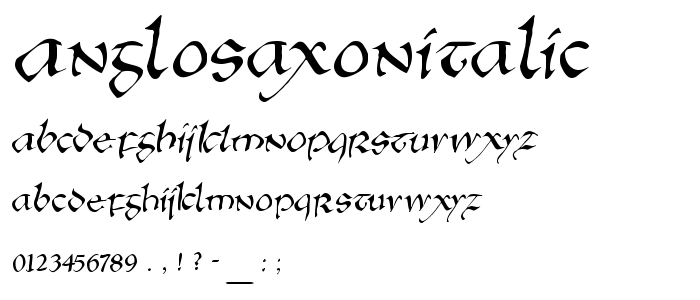 Anglosaxonitalic font
