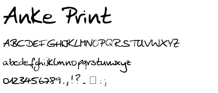Anke_Print font