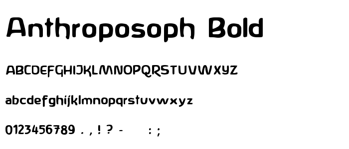 Anthroposoph_Bold font