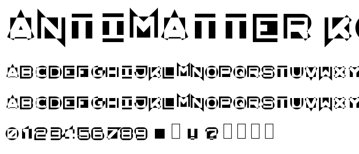 Antimatter_Kg font