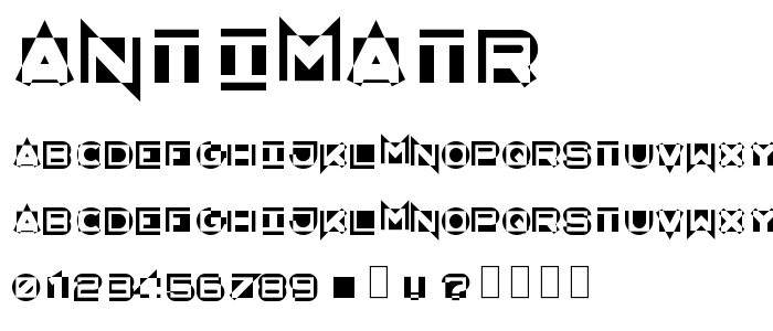 Antimatr font