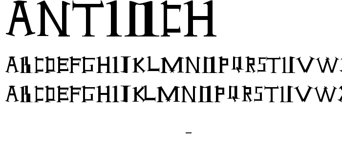 Antioch font