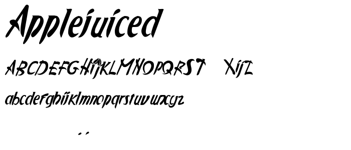 Applejuiced font