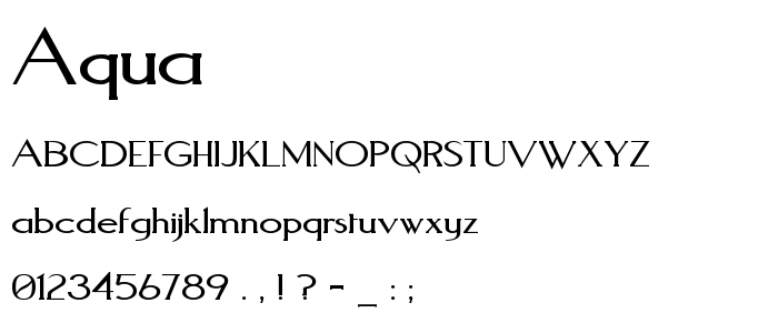 Aqua font