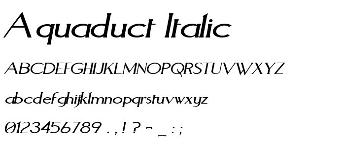 Aquaduct_Italic font