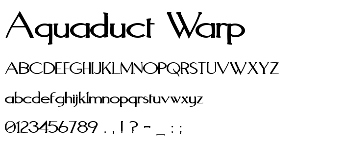 Aquaduct_Warp font