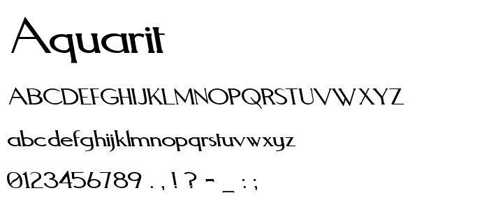 Aquarit font