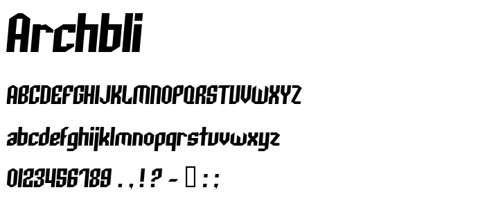 Archbli font