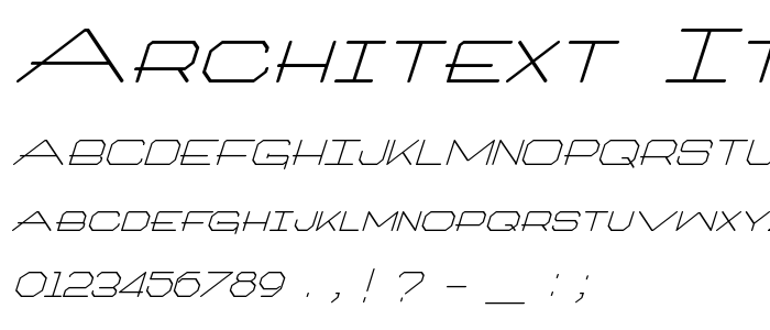 Architext_Italic font