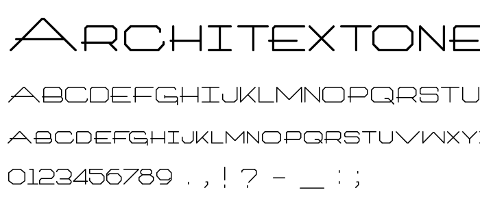 Architextonetype font