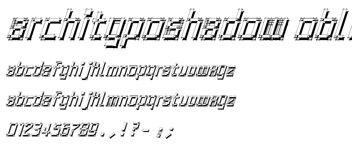 Archityposhadow_Oblique font