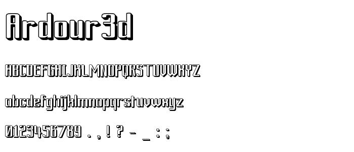 Ardour3d font