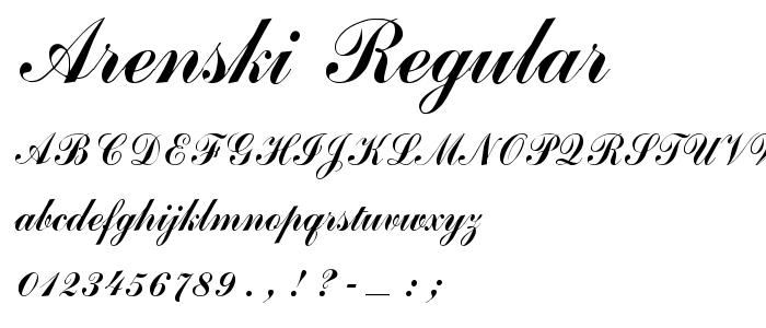 Arenski_Regular font