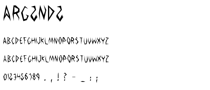 Arg2nd2 font