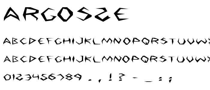 Argos2e font