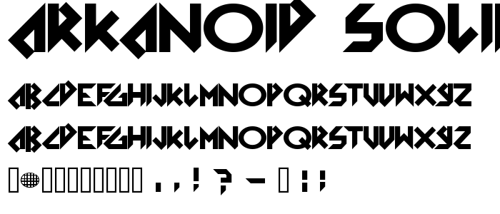Arkanoid_Solid font