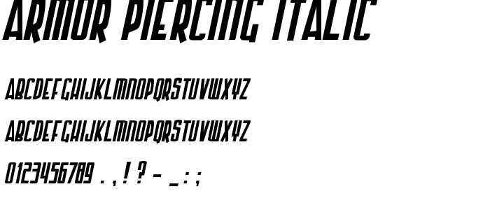 Armor_Piercing_Italic font