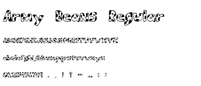 Army_Beans_Regular font