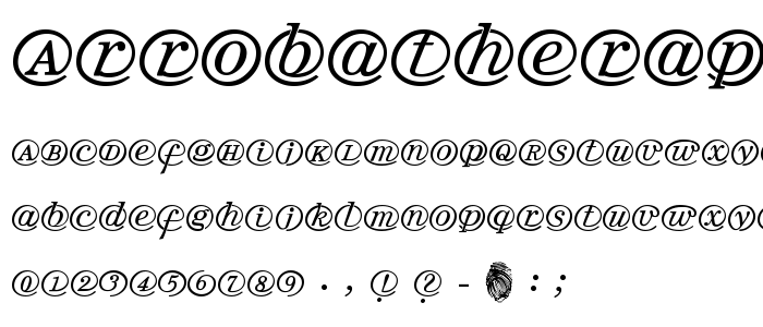 Arrobatherapy font